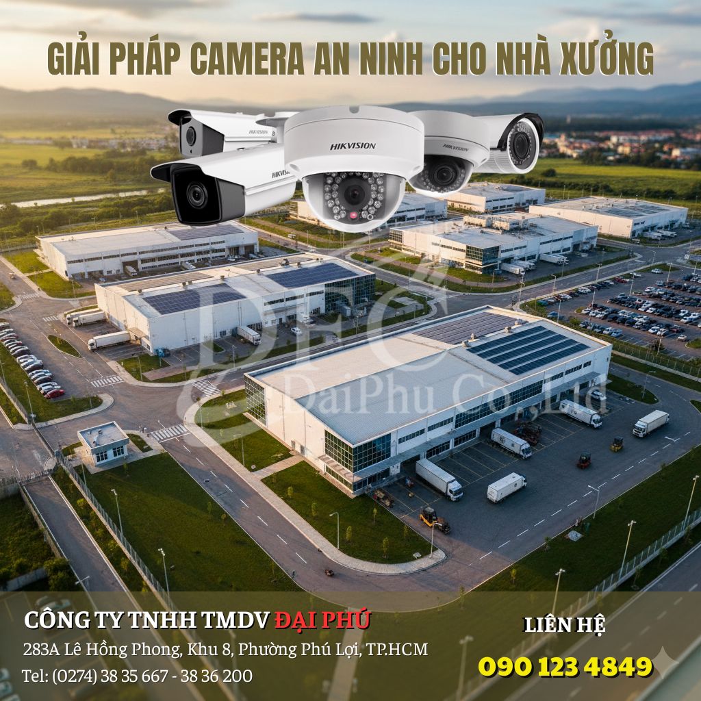 GIẢI PHÁP - THI CÔNG HỆ THỐNG CAMERA NHÀ XƯỞNG, KHO